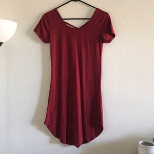 Burgundy dress